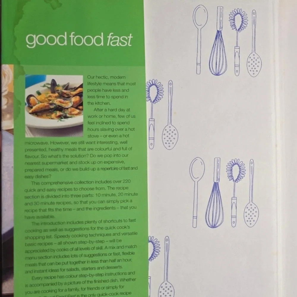 Good Food Fast Cookbook Jenni Fleetwood Hardcover 220 Quick Recipes 30 Mins